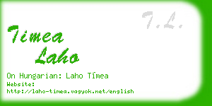 timea laho business card